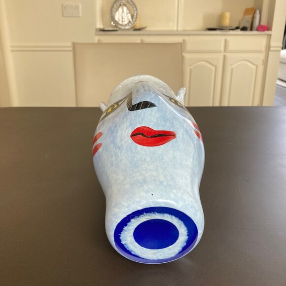 Kosta Boda Signed Ulrica Hydman Vallien Open Minds Head Vase Swedish Full Size - Picture 8 of 16